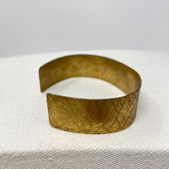 Handcrafted Adjustable Copper & Brass Cuff Bracelets Rustic Minimalist Artsy - Picture 7 of 16